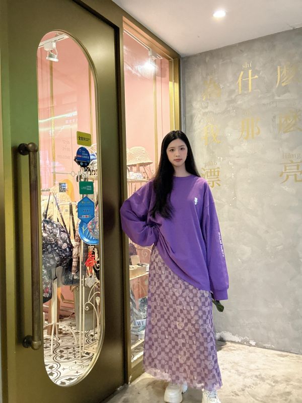 雙面穿-蘑菇方格泡泡裙 