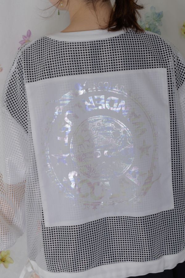 貓咪花朵圓形LOGO果凍外套 