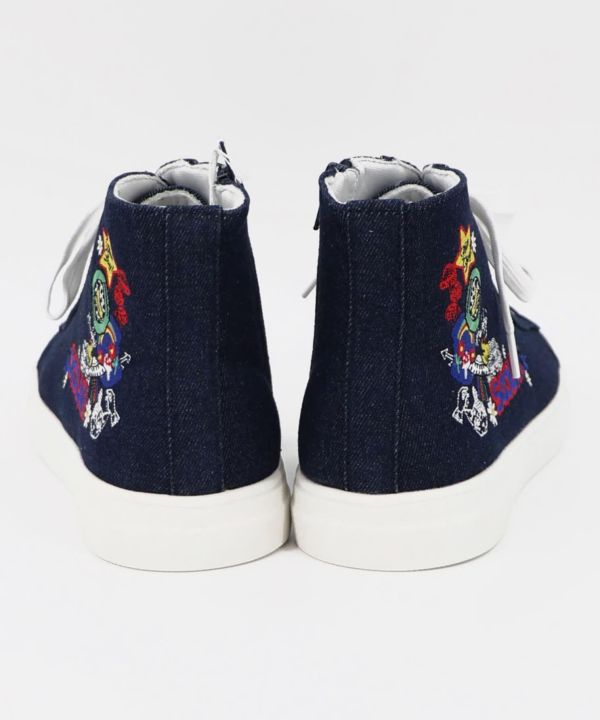 刺繡高筒帆布鞋 