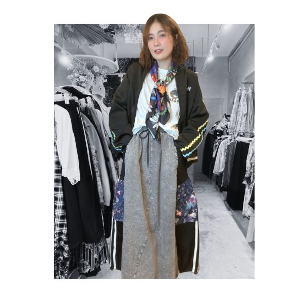 運動風波浪娃頭刺繡外套 