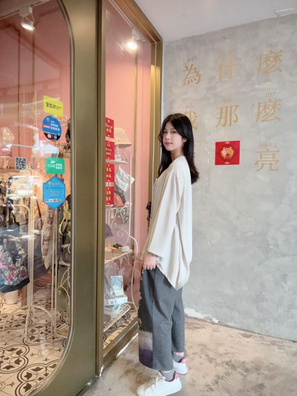 漸層花朵西裝寬褲 