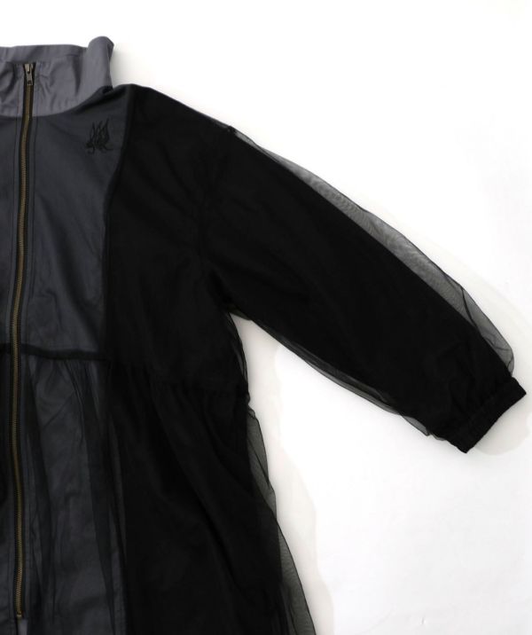 玫瑰刺繡拼接外套 