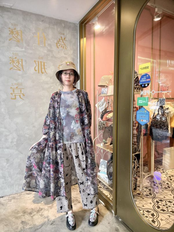 花豹貓咪碎花洋裝 