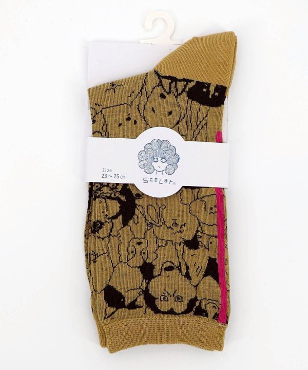 秋冬9月-狗狗滿版襪 