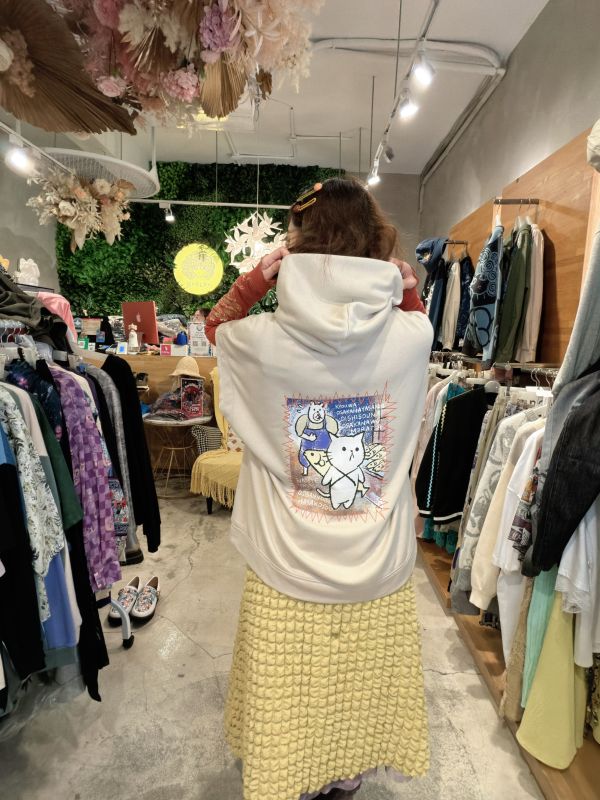 雙面穿-蘑菇方格泡泡裙 