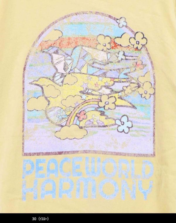 和平世界夏日拼接造型上衣 