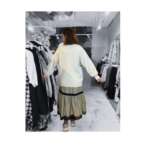 螢光塗鴉蕾絲裙 