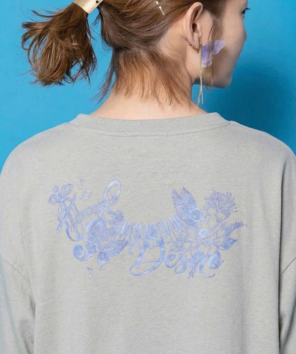 兩件式暈染花朵長版造型洋裝 