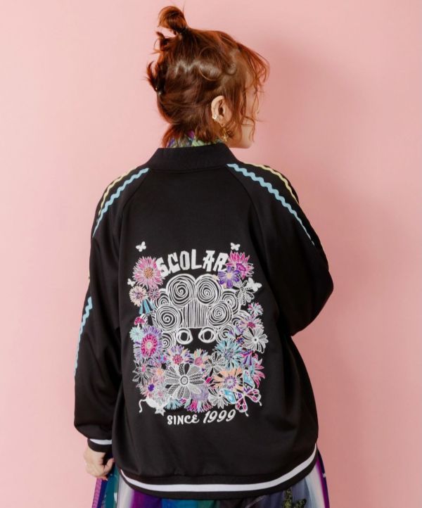 運動風波浪娃頭刺繡外套 