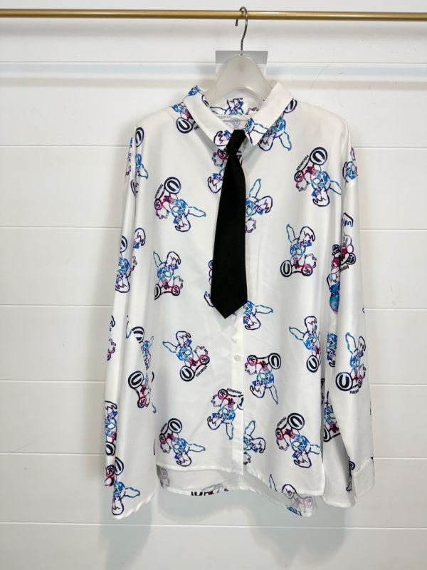 附領帶-帕丘薩塗鴉襯衫 