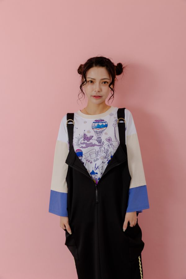 波浪娃頭運動背心洋裝 