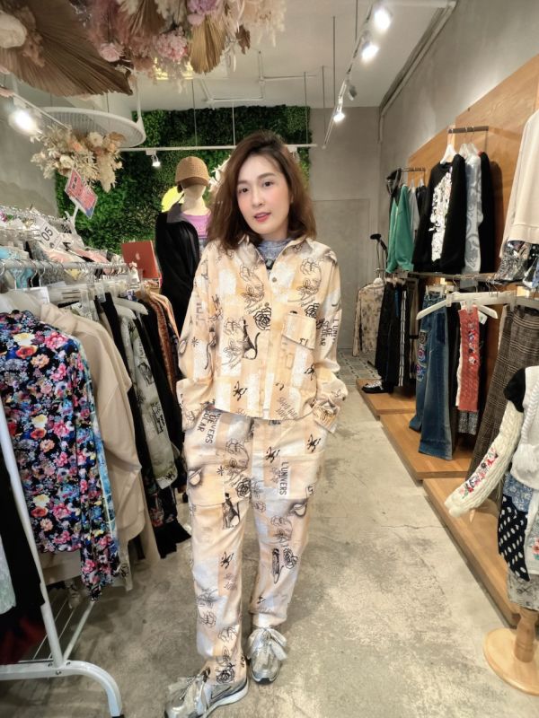 法式暈染短版襯衫 