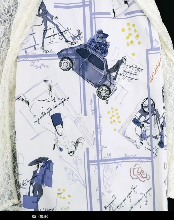 巴黎風景蕾絲造型底褲 