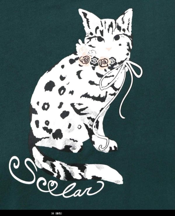 蕾絲帽貓拼接造型上衣 