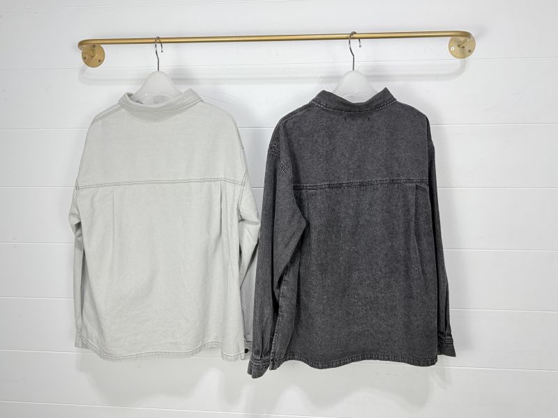 花朵刺繡毛邊襯衫 