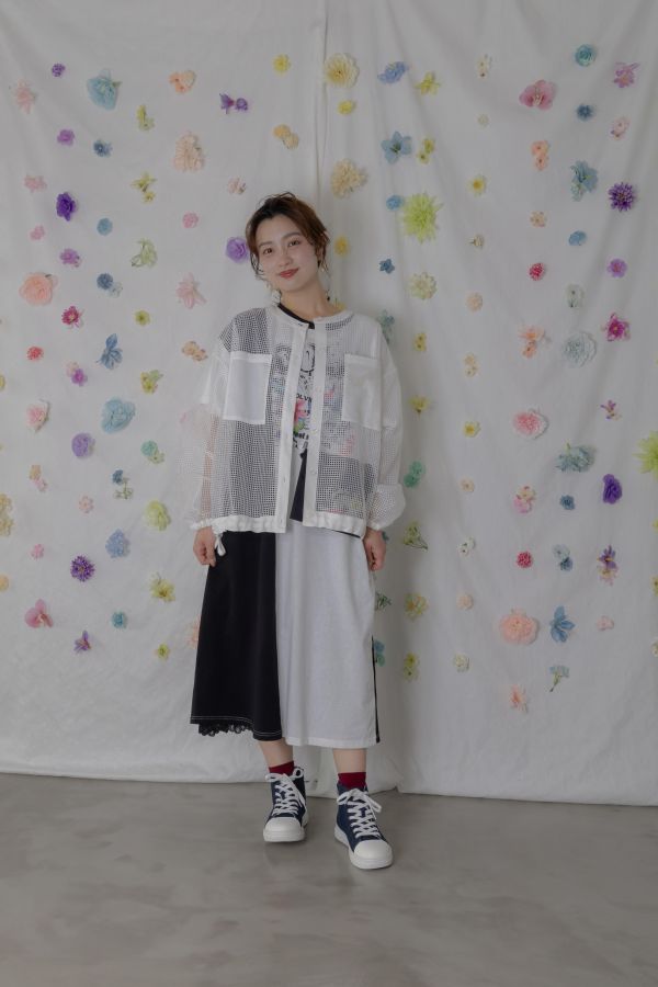 貓咪花朵圓形LOGO果凍外套 