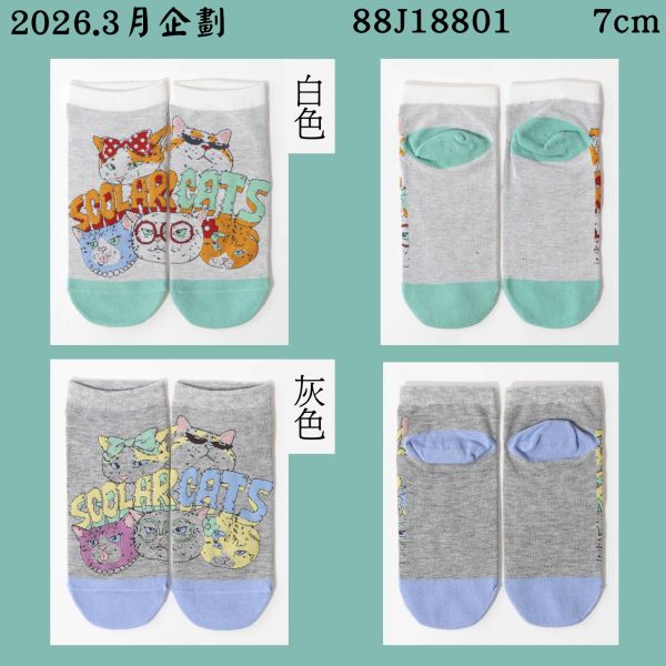 貓貓短襪 