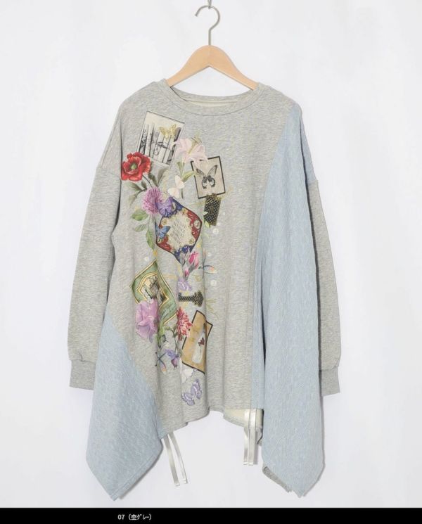 麻花針織抽繩造型上衣 