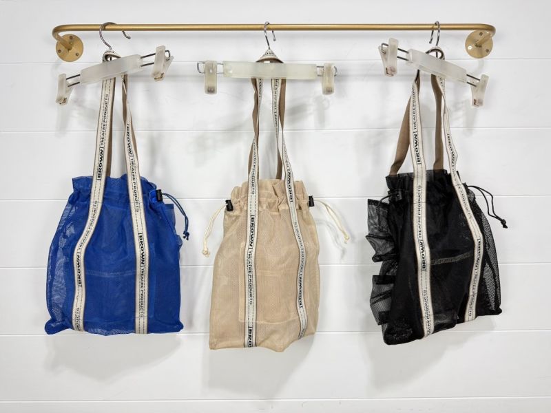 抓皺網格束口提袋 