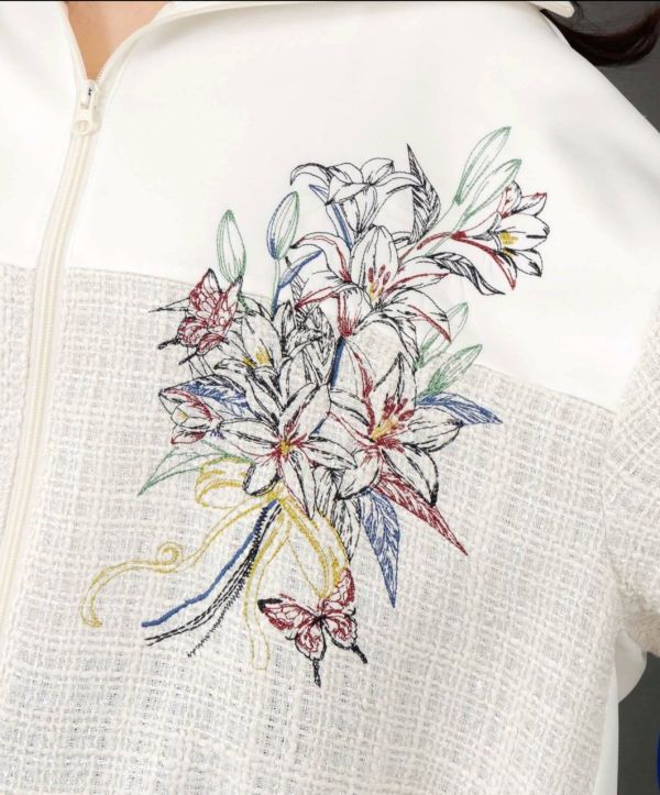 毛尼百合翻領造型上衣 