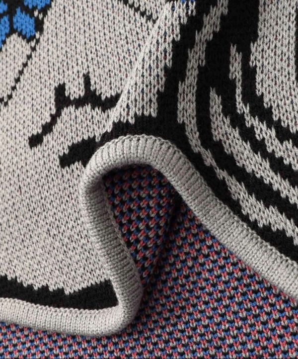 矇眼娃造型針織上衣 