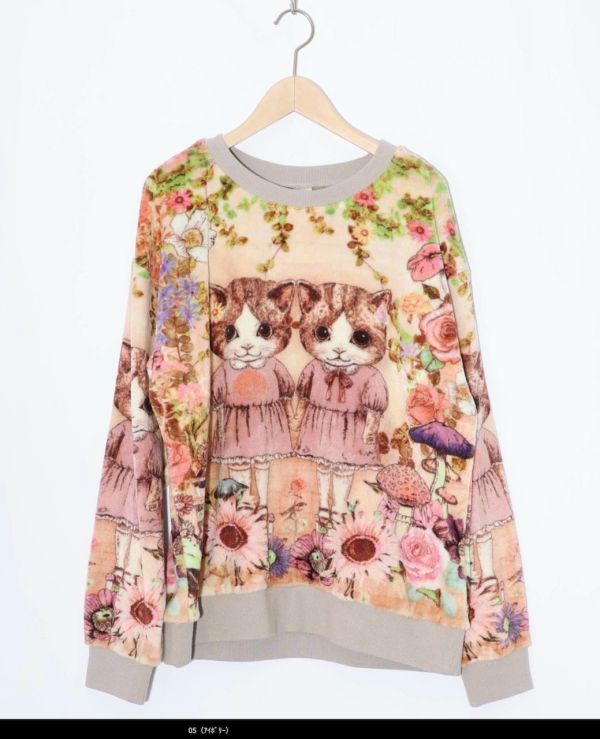 屋敷貓咪法蘭絨上衣 