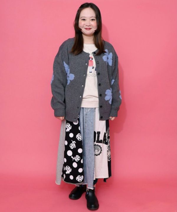 立體小花針織外罩 