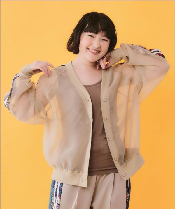 花朵條紋果凍造型外套 