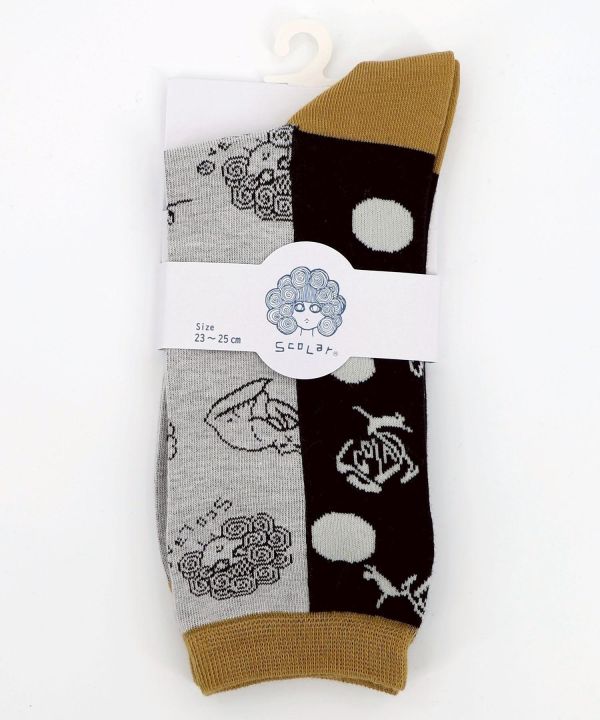 秋冬9月-撞色點點襪 