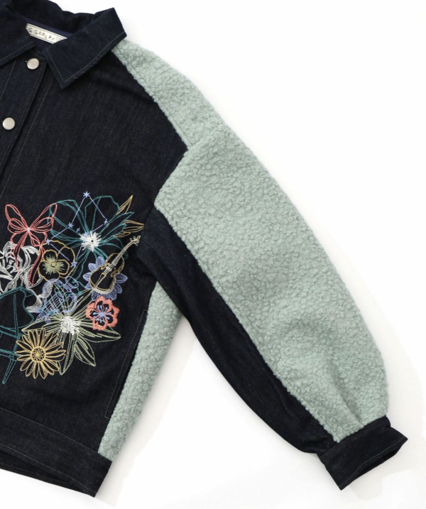 樂禮泰迪毛拼接夾克 