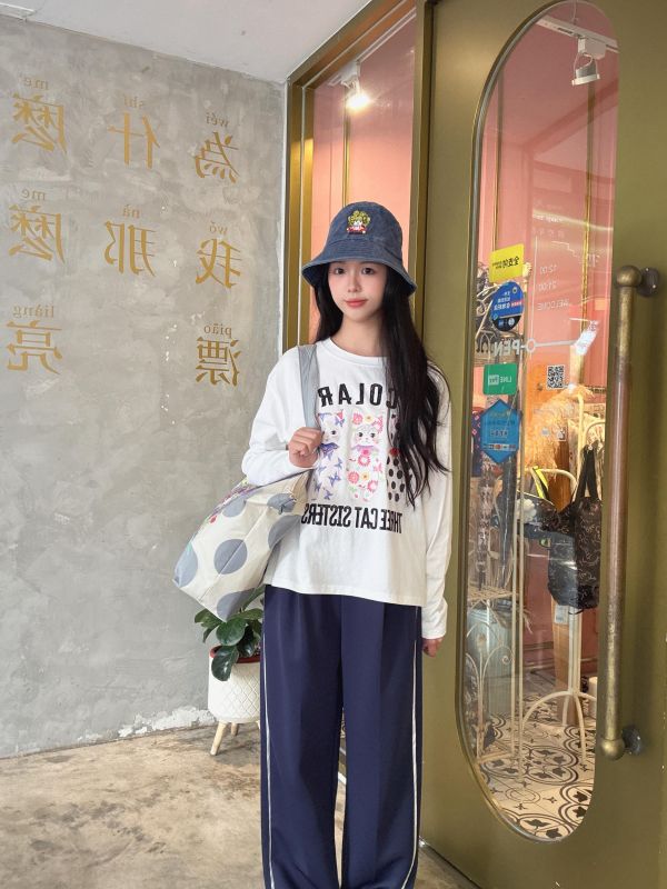 運動風花朵絲巾造型褲(可拆式) 