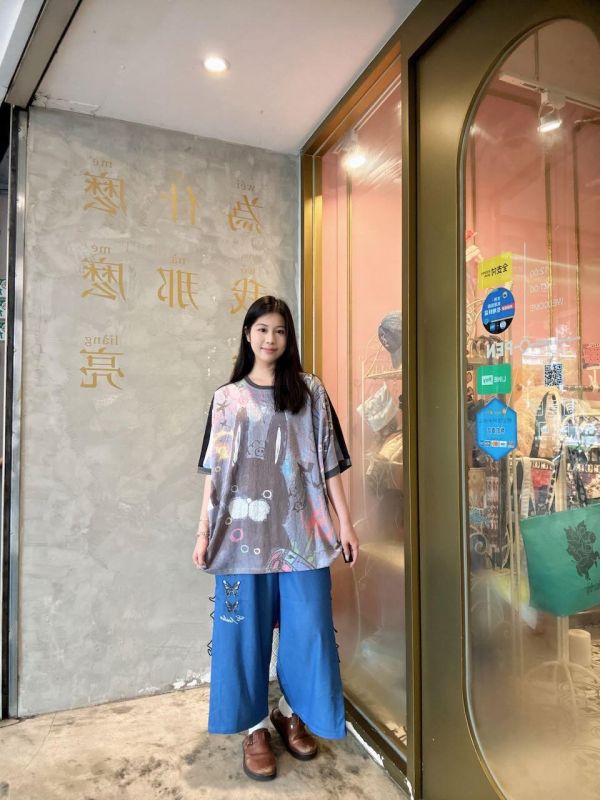 is scolar蝴蝶側邊綁繩休閒褲 