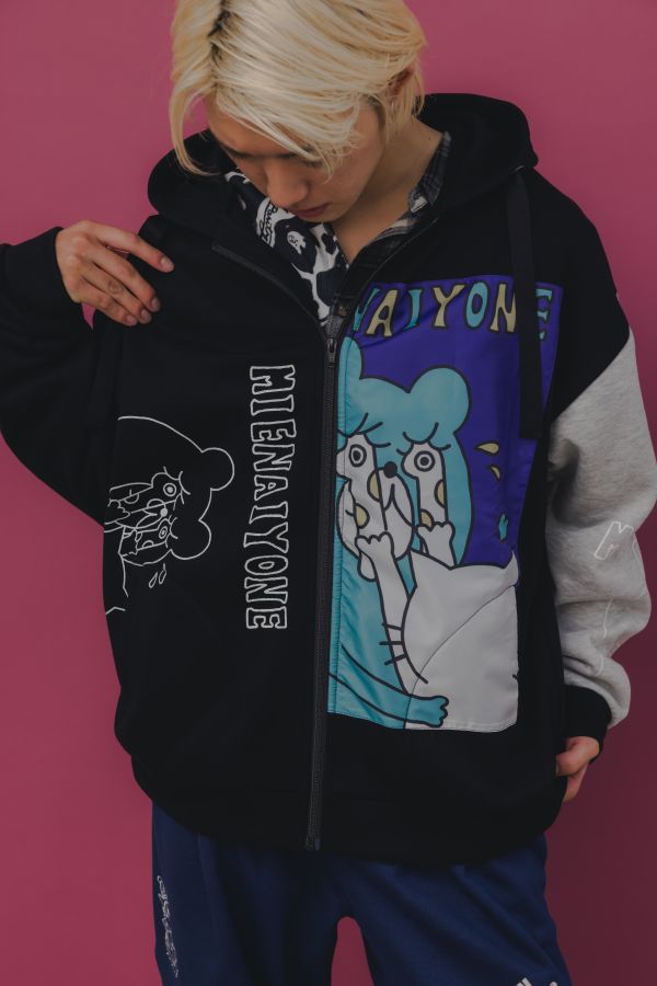 花園鰻眼淚造型連帽外套 