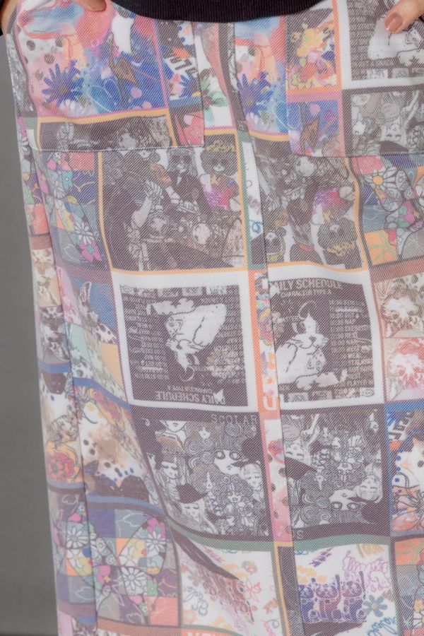 滿版娃頭都是直筒裙 