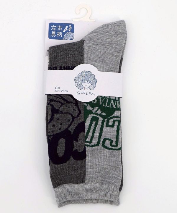 秋冬9月-螢光SCOLAR襪 