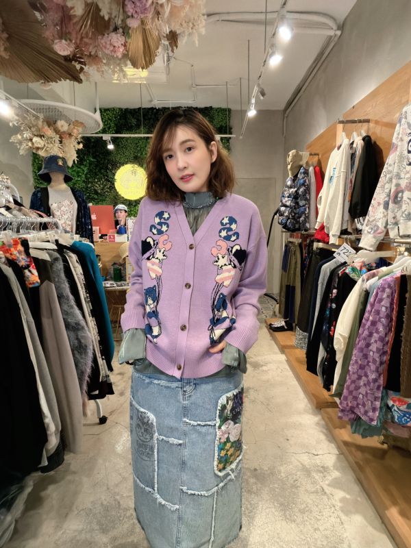 貓咪氣球針織外罩 