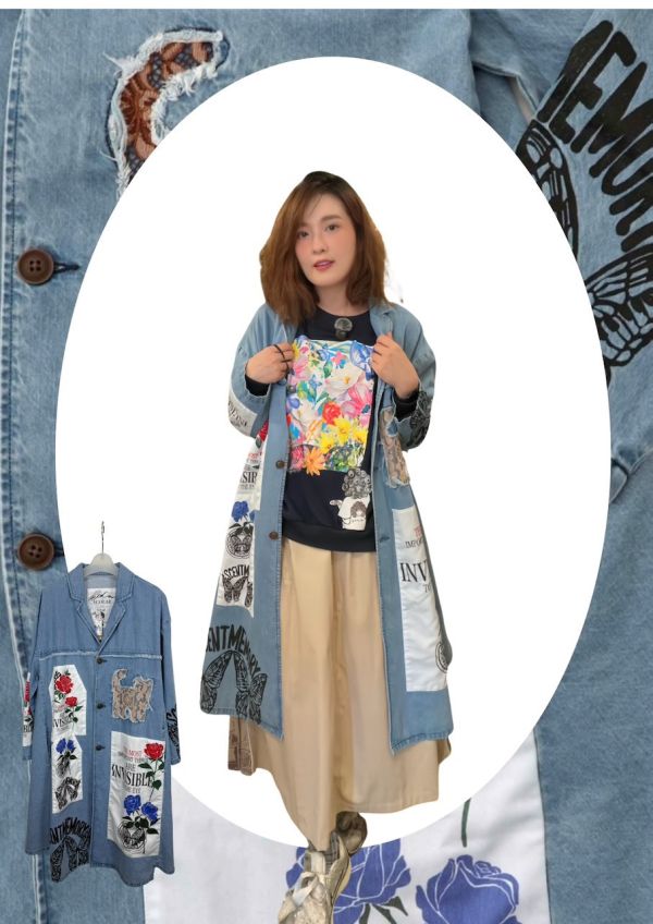 娃頭畫中世界大學上衣 