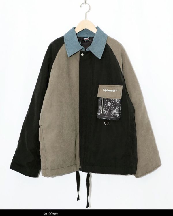 熊熊圖騰撞色短夾克 