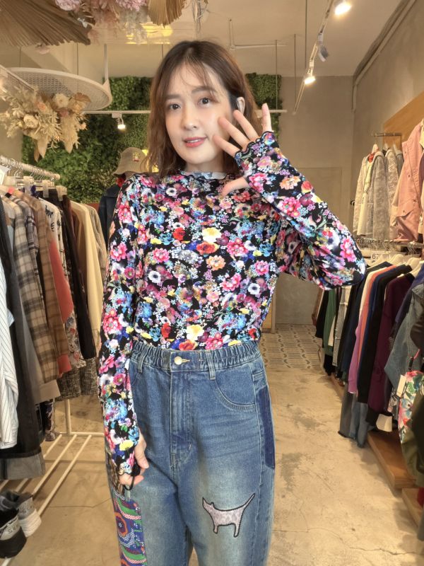 膠原蛋白-彈性塗鴉內搭衣 