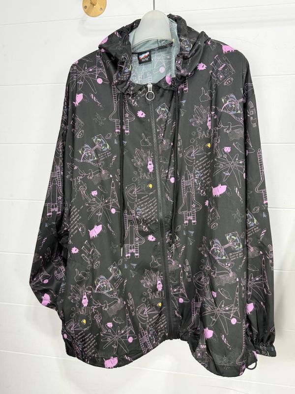 外空宇宙塗鴉連帽外套 