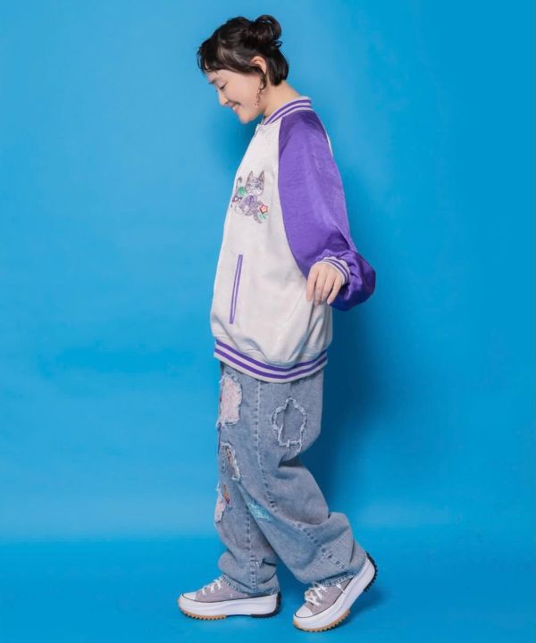 海外限定-雙面穿貓刺繡夾克 