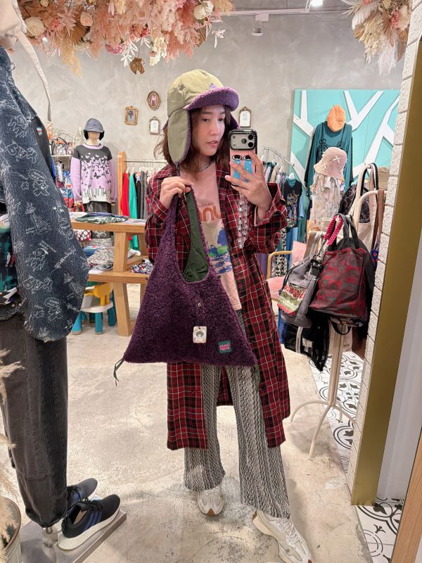 兩用三角毛毛包 