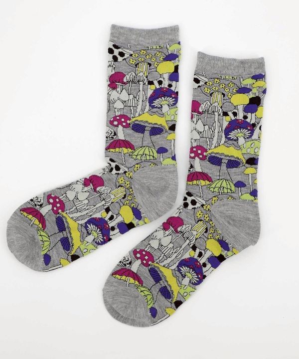 秋冬9月-蘑菇森林襪 