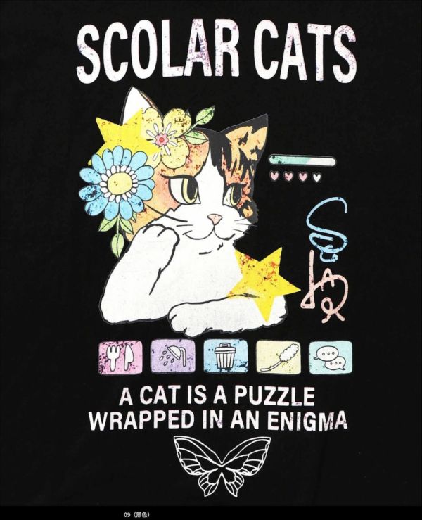 貓咪日常塗鴉上衣 