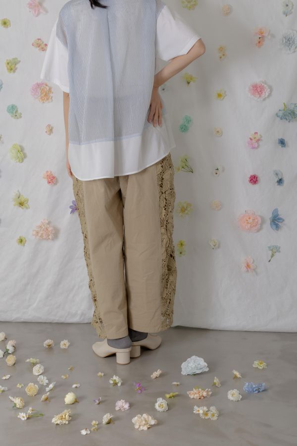 蝴蝶簍空睡帶褲 