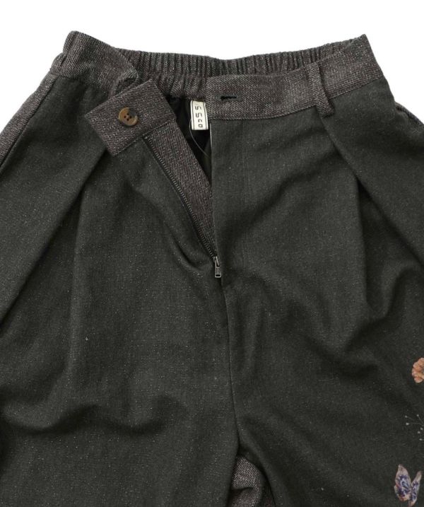 漸層花朵西裝寬褲 