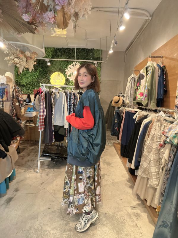 樂理花藤滿版裙子 