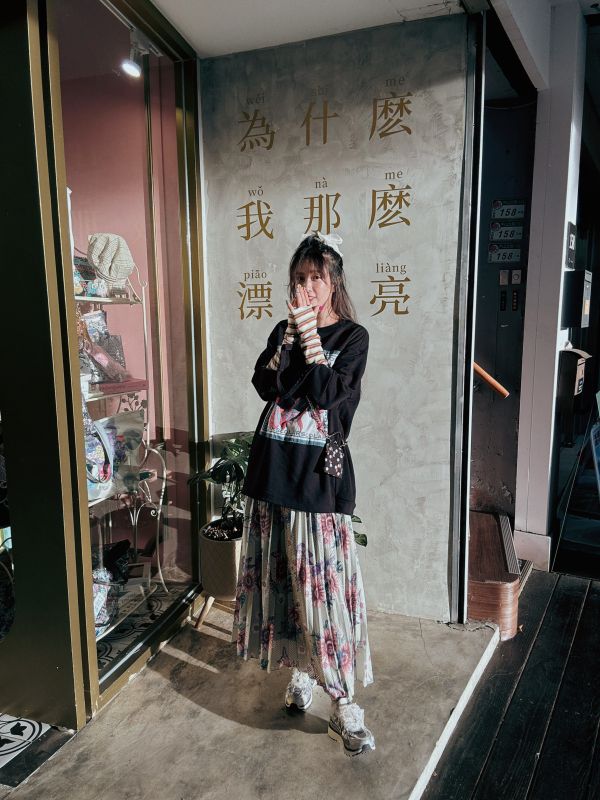 畫框袖子拉鍊款上衣 