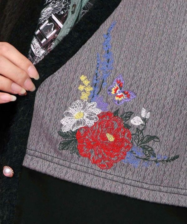 異材質羽毛絨拼接外罩 