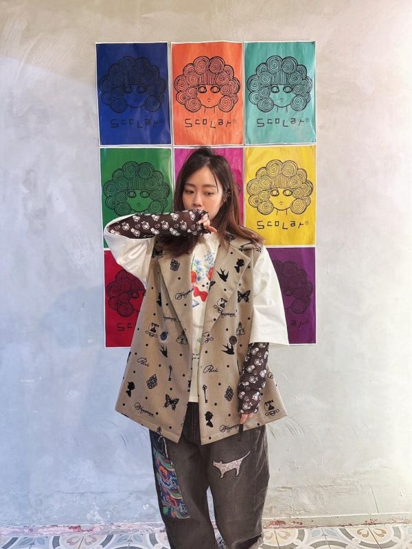 優雅貓咪真兩件式上衣 